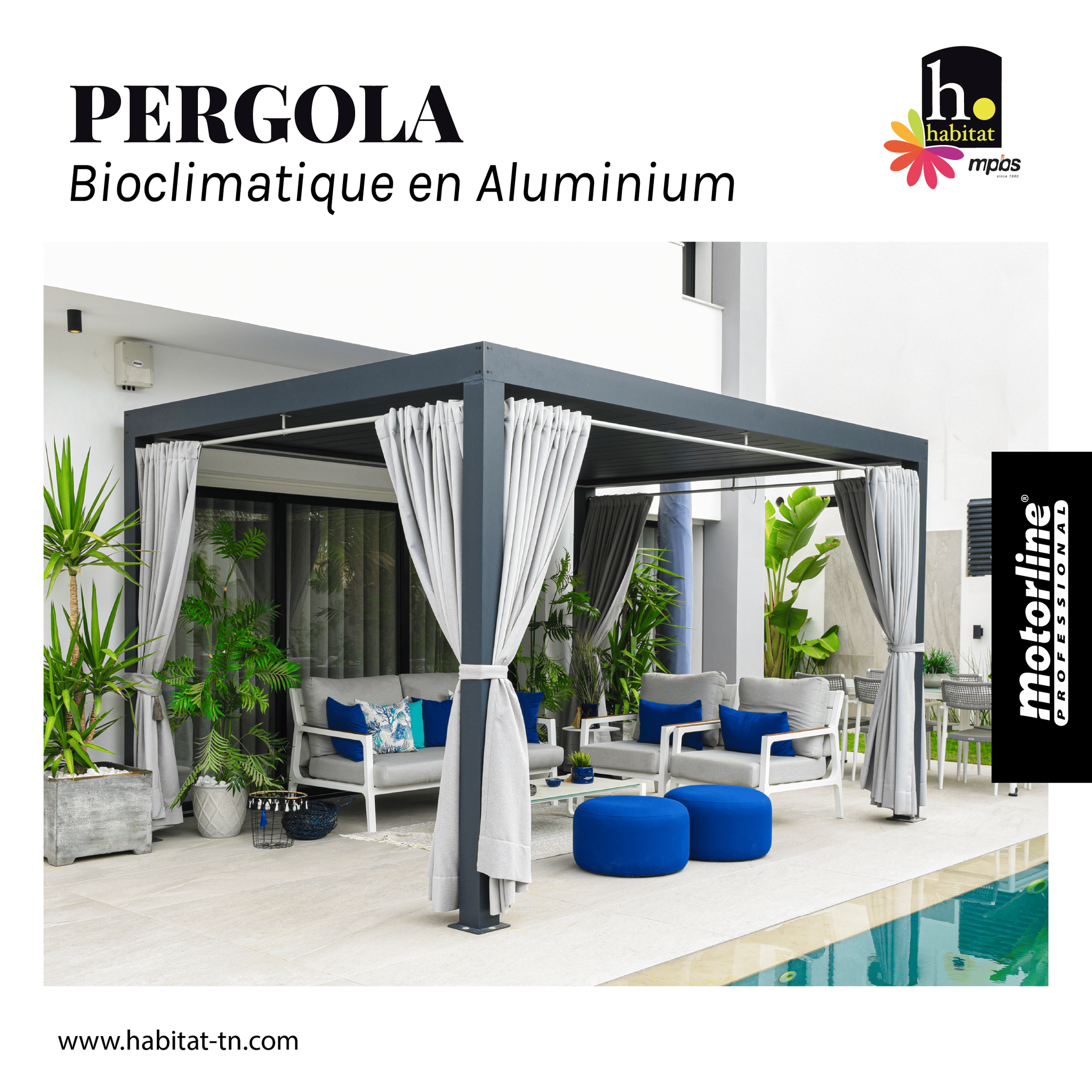 Pergolas en bois et bioclimatiques Tunisie