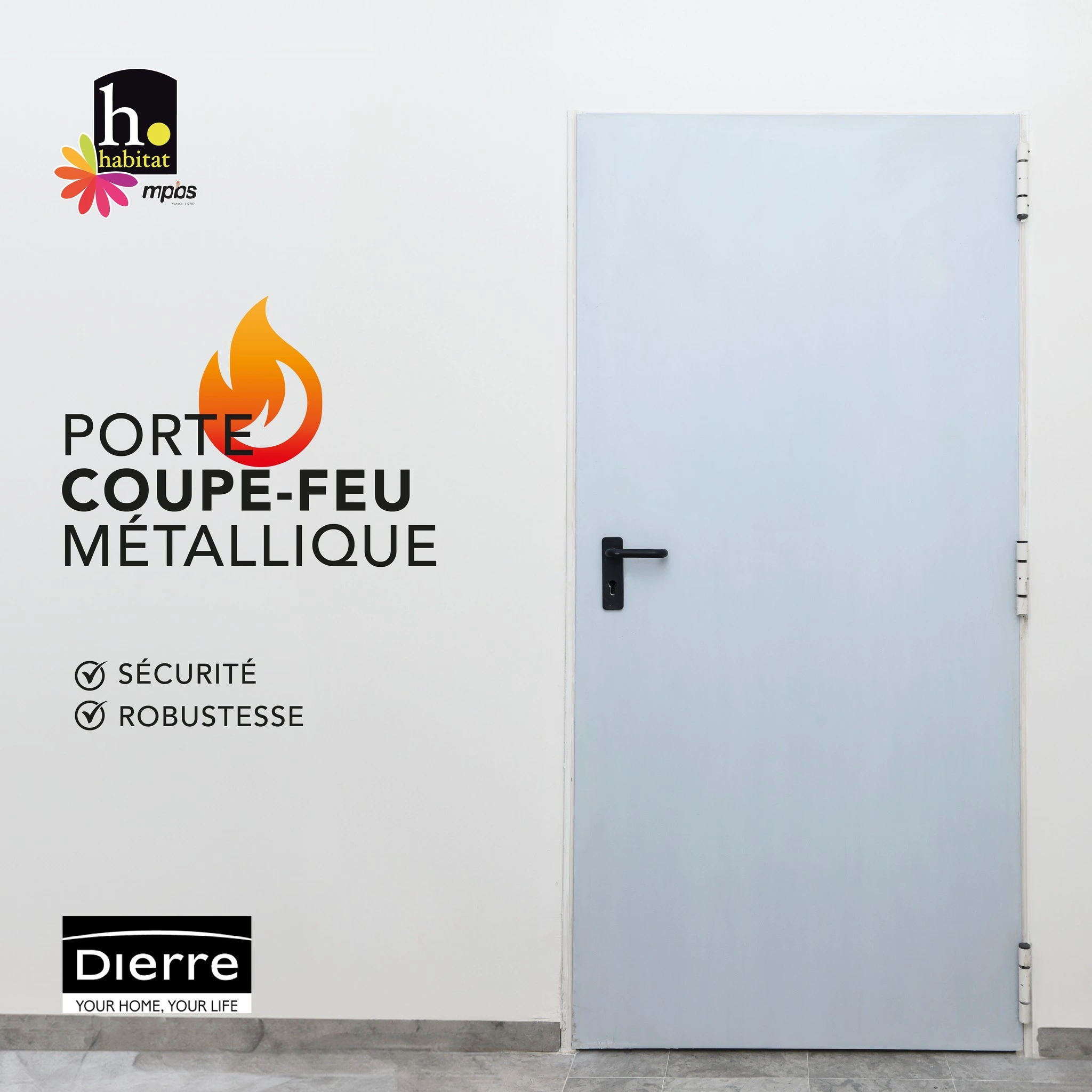 🔥 Porte coupe-feu métallique Dierre Split EI60